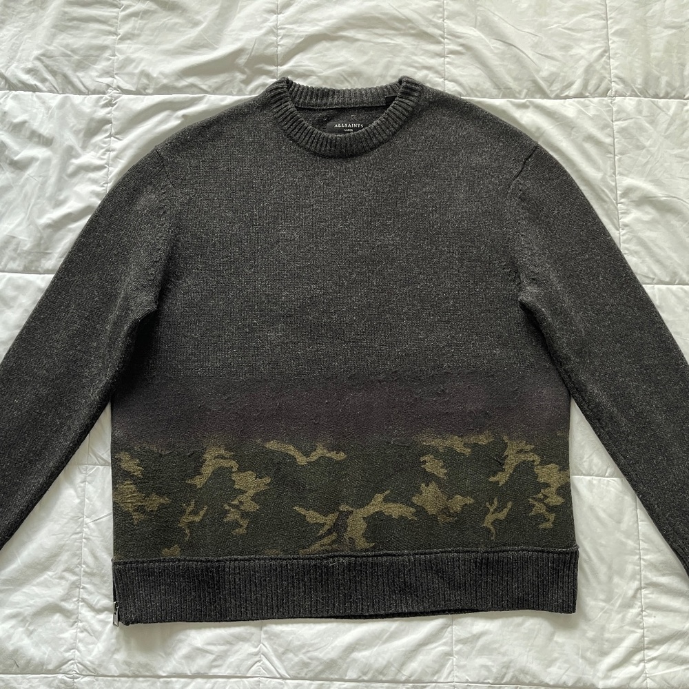 Allsaints Barra crew Sweater - size large - Wool - AW14 collection - RARE PIECE
